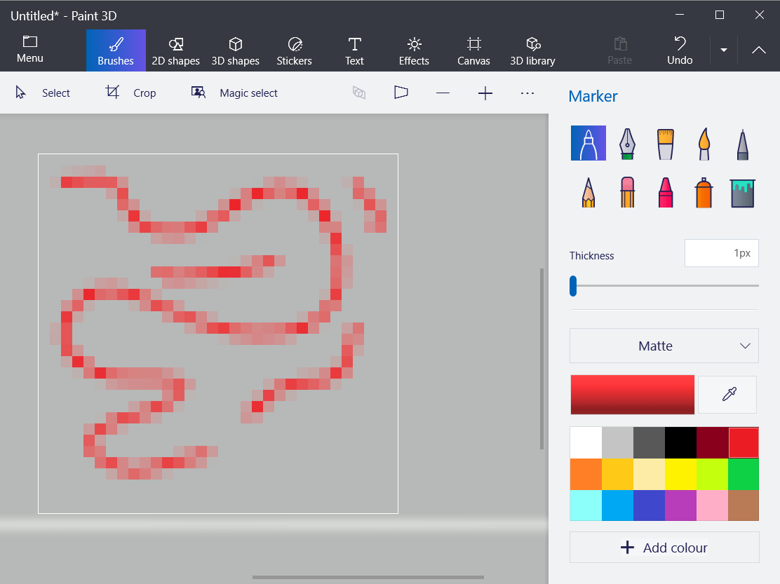 Pestaña Pinceles Cómo crear un icono en Windows 10
