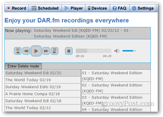 Disfruta de tus grabaciones de DAR.fm en cualquier lugar