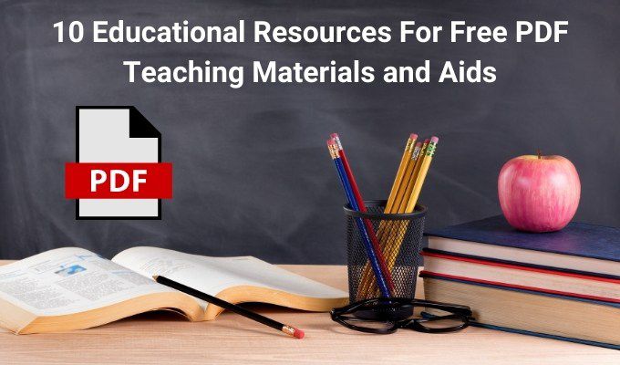 10 recursos didácticos para materiales y ayudas didácticas en PDF gratuitos