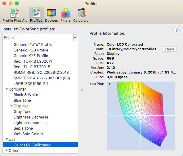 utilidad colorsync