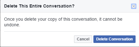 eliminar conversación de facebook
