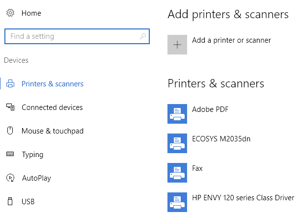 parámetros del dispositivo