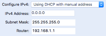 DHCP con dirección manual