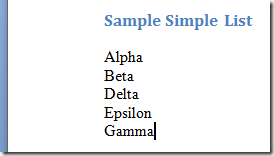 Clasificación completada en Word