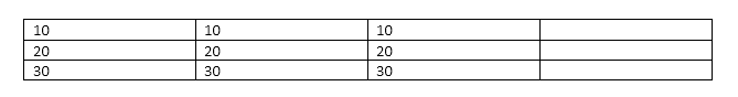 tabla de palabras de ejemplo