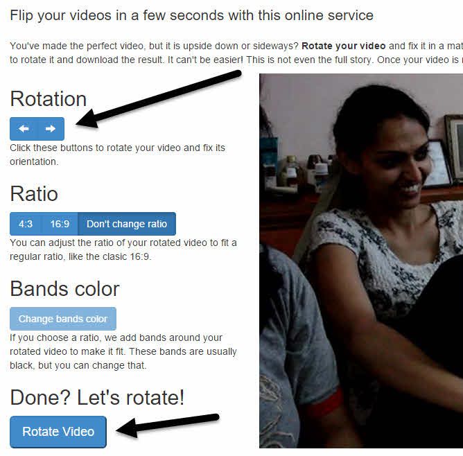 rotar sitio web de video