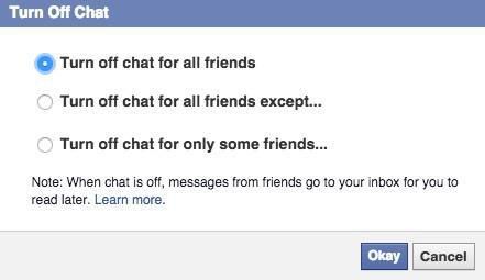 facebook deshabilitar chat