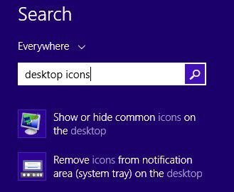 Iconos del escritorio de Windows 8