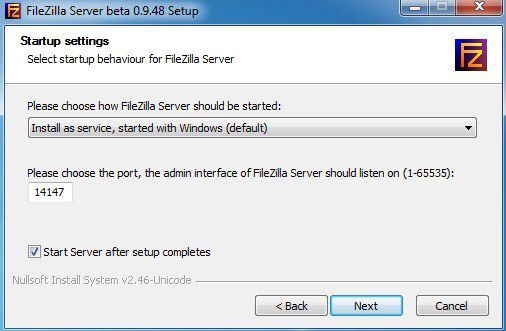 servidor filezilla