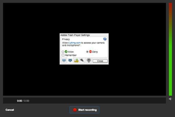 acceder a la camara de youtube