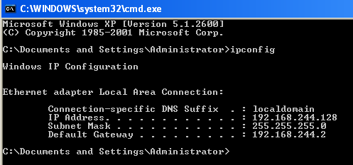 dirección ipconfig