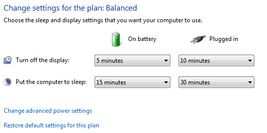 modificar la configuración del plan