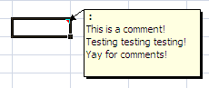 agregar comentario de Excel
