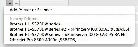 Agregar impresoras mac