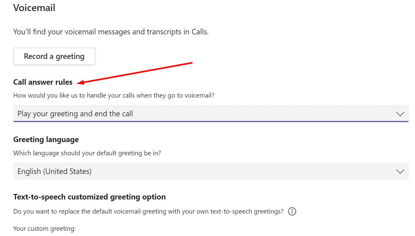 reglas para responder a las llamadas del equipo