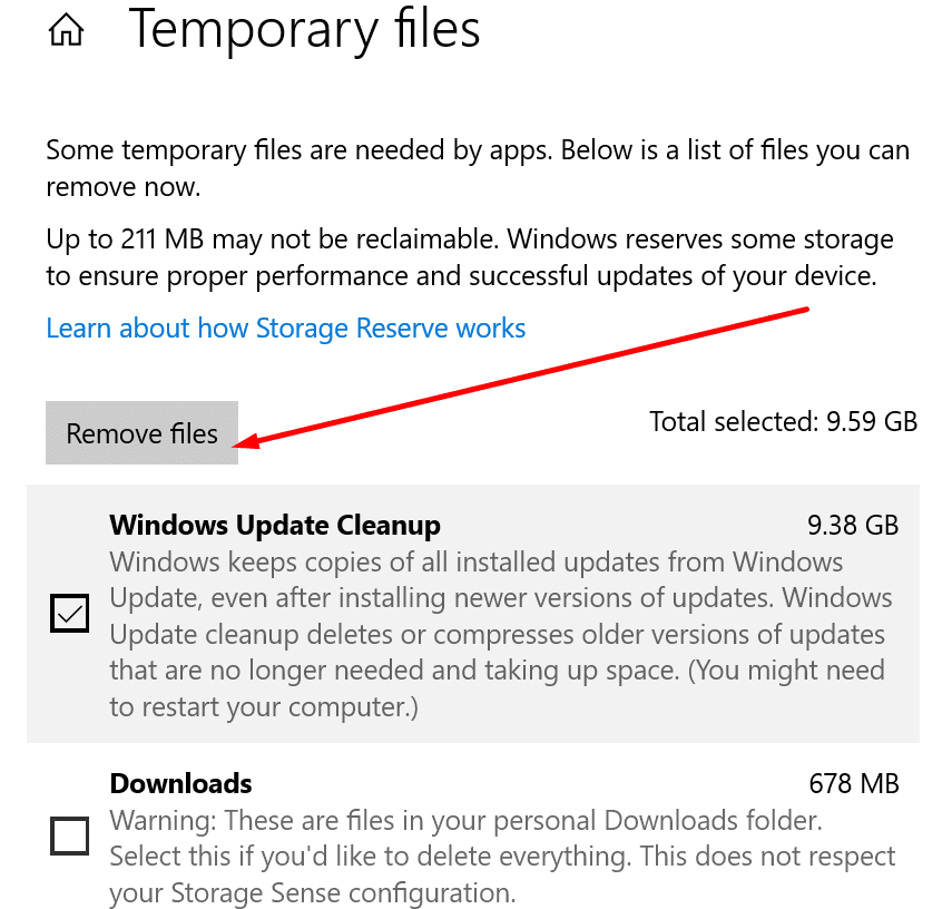 eliminar archivos temporales de windows 10