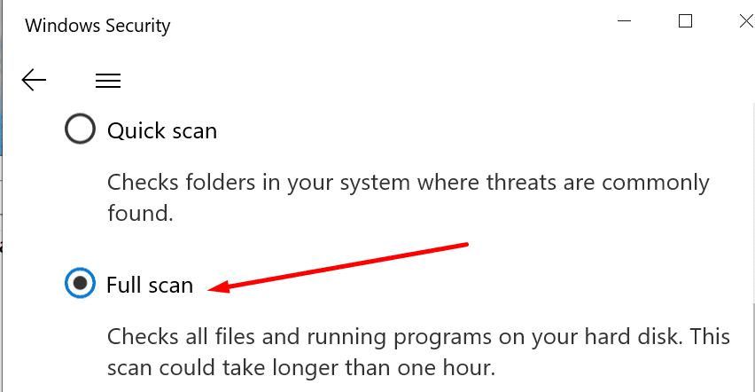 análisis de seguridad completo de Windows
