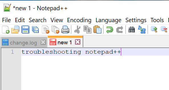 nuevo archivo notepad ++