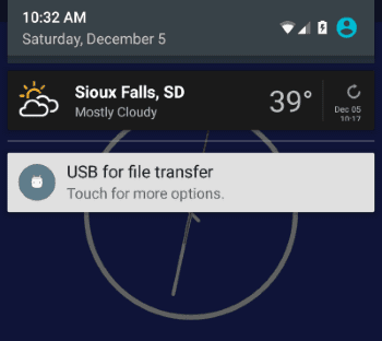 Opción USB 5X para transferencia de archivos