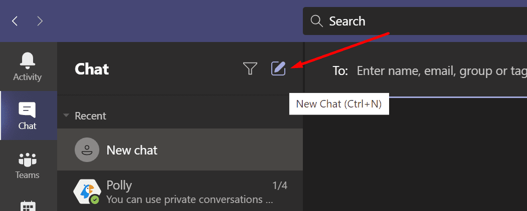 crear nuevos equipos de chat de Microsoft