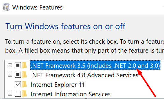 activar net framework 3.5