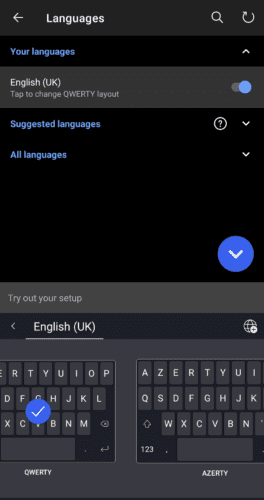 Cómo cambiar la distribución del teclado en el teclado Swiftkey en Android