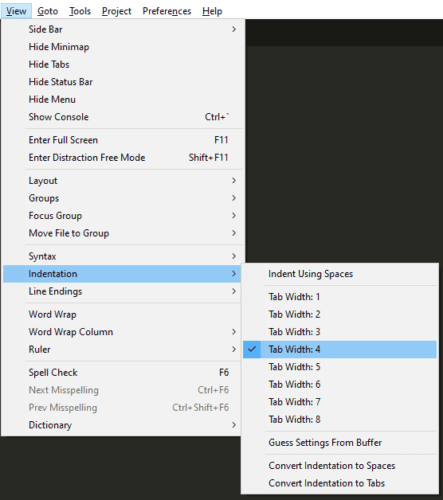 Como configurar el ancho de la pestana en Sublime Text