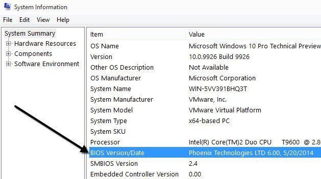 Como encontrar la version de BIOS en la computadora