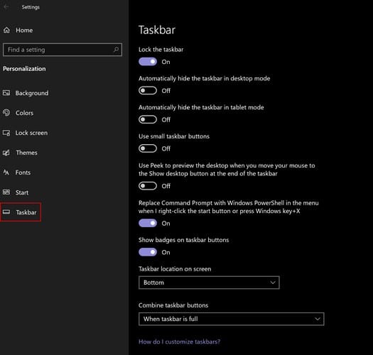 Cómo personalizar la barra de tareas de Windows 10