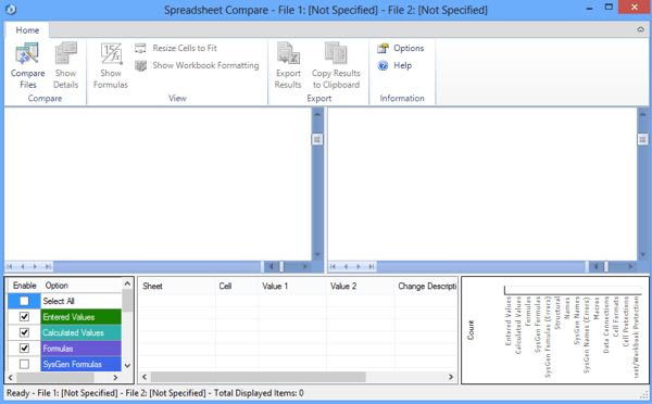 Compare dos archivos de Excel usando SpreadSheet Compare