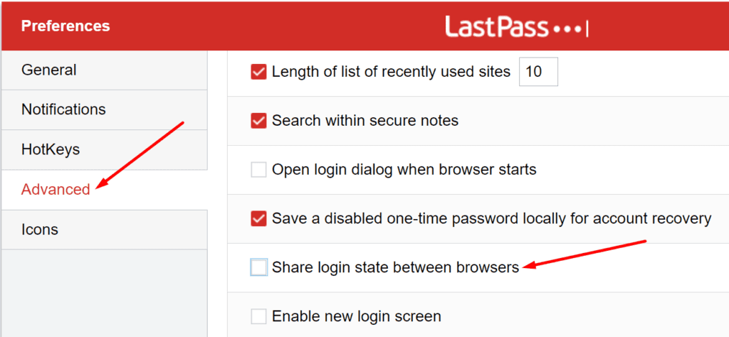 Corregido LastPass no permanece conectado