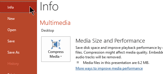 medios de compresión de powerpoint