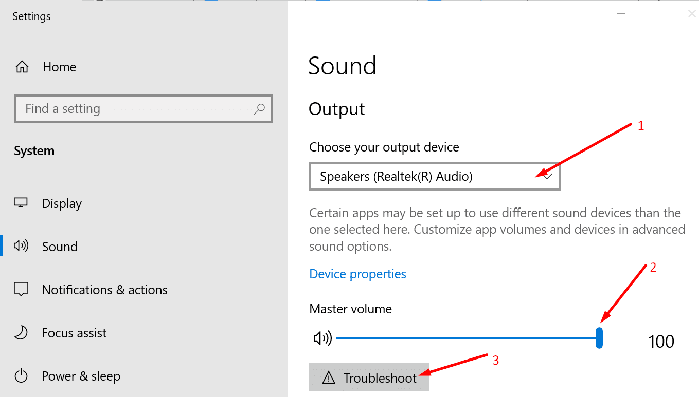 configuración de sonido windows 10