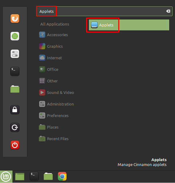 Linux Mint Como configurar el subprograma de lista de ventanas