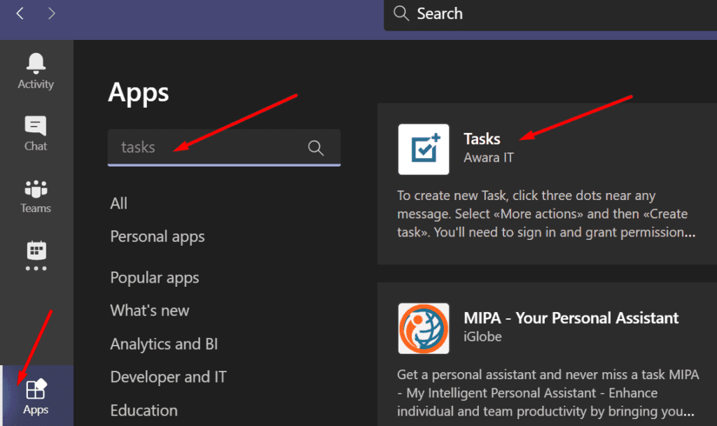 Microsoft Teams como crear listas de tareas pendientes