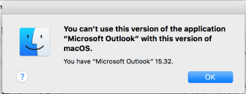 Outlook no funcionará en MacOS High Sierra - Solucionar