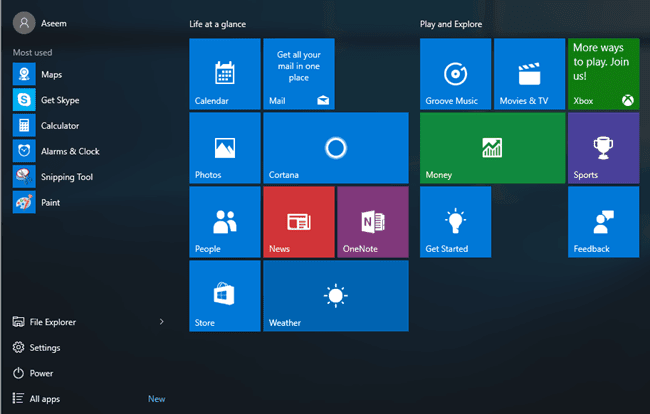 Personalice la barra de tareas, el área de notificación y el centro de acción en Windows 10