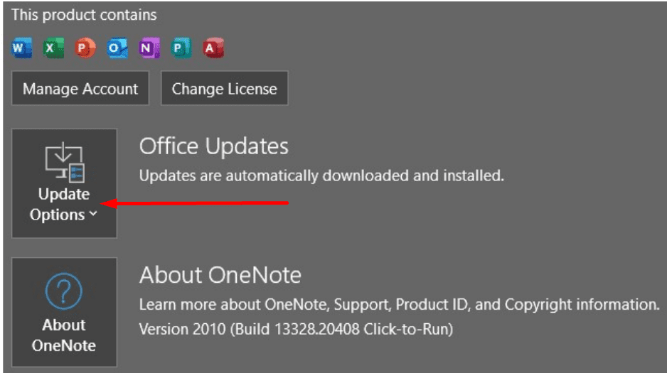 Solucion OneNote no pudo agregar un servicio de inicio de