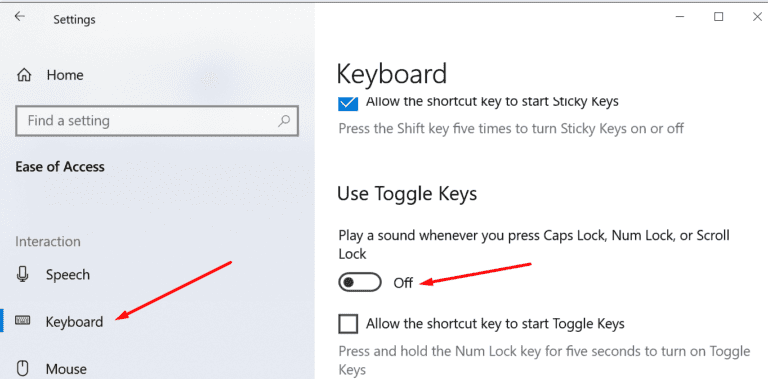Windows 10: desactiva las notificaciones de bloqueo de mayúsculas