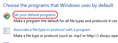 Win7 Configure sus programas predeterminados