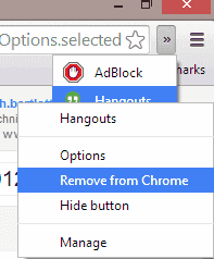 Eliminar con el botón derecho de Chrome