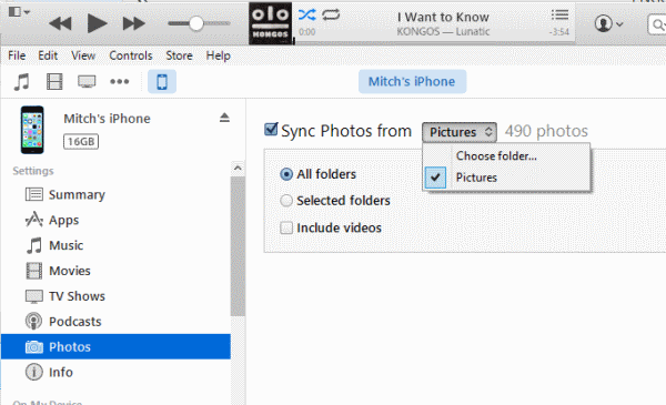 iTunes 12: Cómo transferir fotos desde la PC a iPhone, iPod o iPad