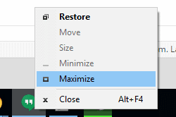 Aplicación Windows Maximize