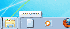 Icono de pantalla de bloqueo anclado en la barra de tareas