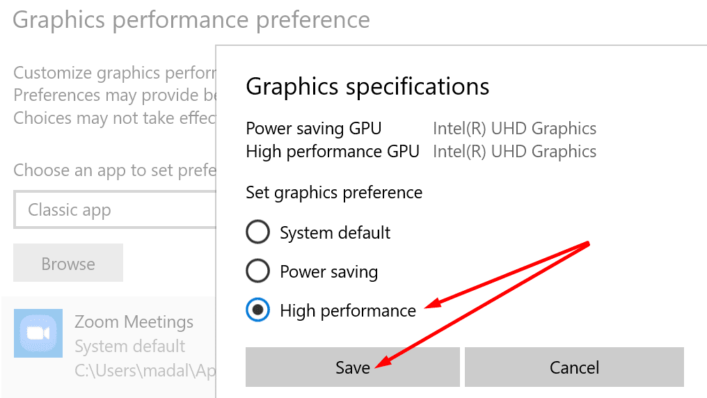 Zoom de GPU de alto rendimiento