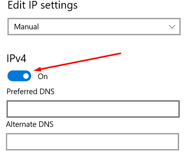 Configuración de IP de DNS de PC