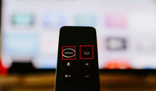 menú de control remoto de apple-tv resaltado