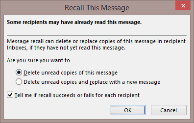 Outlook Recuperar este cuadro de diálogo de mensaje