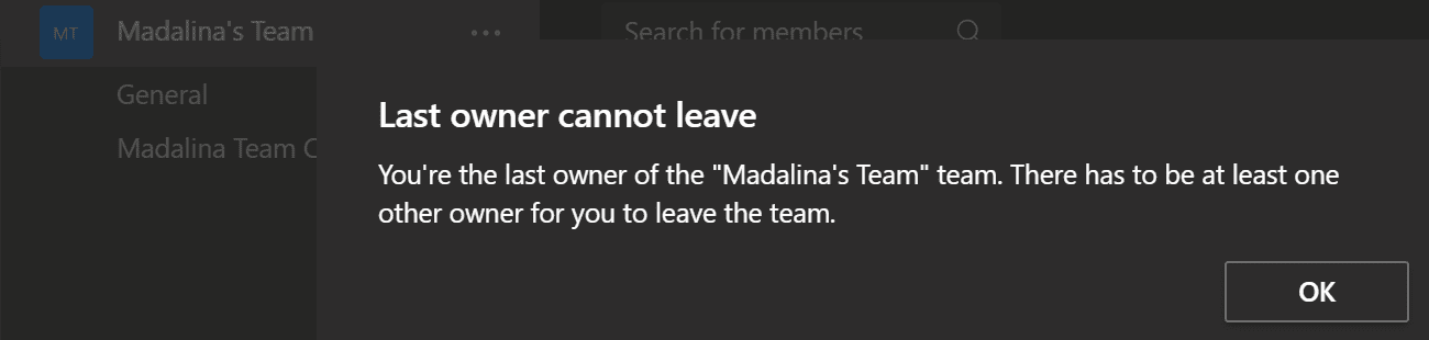 El último dueño de ms teams no puede irse