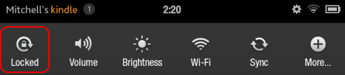 La rotación de la pantalla de Kindle Fire está bloqueada